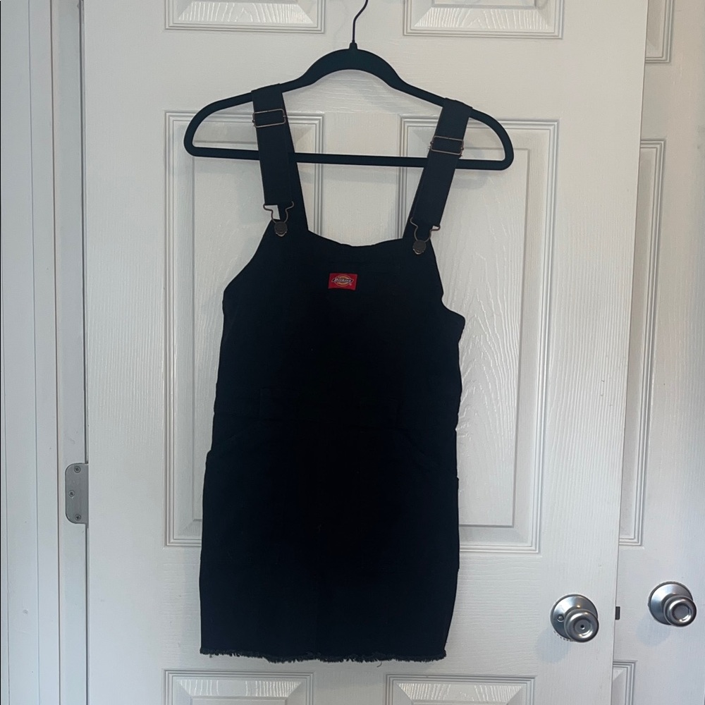 Dickies Black Overall Skirt with Chest Logo